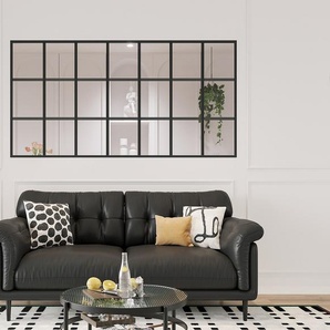 Glaswand im Orangeriestil - thermolackiertes Aluminium - 210 x 105 cm - Schwarz - ORANSA