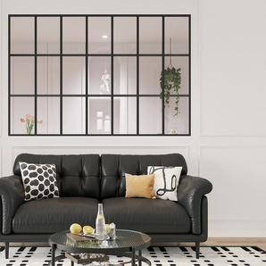 Glaswand im Orangeriestil - thermolackiertes Aluminium - 210 x 130 cm - Schwarz - ORANSA