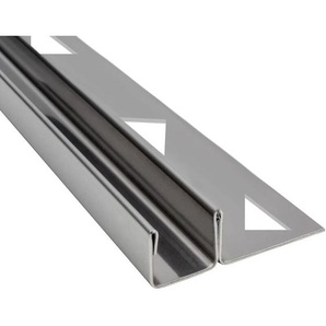 Glaszentrum Hagen - 2440x12.5x11 mm u Edelstahl Wandprofil - Bodenprofil - Fliesenprofil