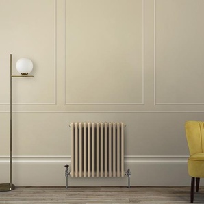 Gliederheizkörper (2-säulig), horizontal - H 600mm x B 605mm x T 68mm - Braun (Elk Brown) – Regent von Hudson Reed