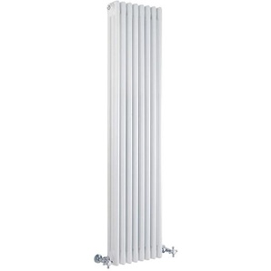 Gliederheizkörper Vertikal 150x38cm 1100W 3-lagig Nostalgie Weiß von Hudson Reed