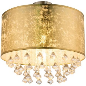 Globo Deckenleuchte, Metall, Textil, 46 cm, mit Behang, Lampen & Leuchten, Innenbeleuchtung, Leuchten nach Räumen, Schlafzimmerlampen