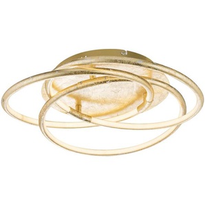 Globo Led-Deckenleuchte, Gold, Metall, Kunststoff, rund,rund, F, 14 cm, Lampen & Leuchten, Innenbeleuchtung, Deckenleuchten