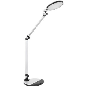 Globo Led-Schreibtischleuchte, Schwarz, Silber, Metall, Kunststoff, G, 19.2x90.5 cm, drehbar, verstellbare Arme, Farben fixierbar, Touch (on/off), Farbtemperaturwechsler, Lampen & Leuchten, Innenbeleuchtung, Tischlampen, Schreibtischlampen