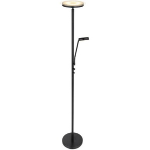 Globo Led-Stehleuchte Ernst, Schwarz, Metall, Glas, 180 mm,72 mm, F,F, 180 cm, Flexarm, Lampen & Leuchten, Innenbeleuchtung, Stehlampen, Stehlampen Dimmbar