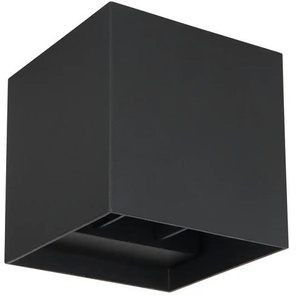 Globo Lighting Außenleuchte Aluminium - schwarz - Materialmix - 10 cm - 10 cm - cm 10,0 | Möbel Kraft