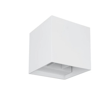 Globo Lighting Außenleuchte Aluminium - weiß - Materialmix - 10 cm - 10 cm - cm 10,0 | Möbel Kraft