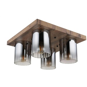 Globo Lighting Deckenleuchte - holzfarben - Materialmix - 41 cm - 18 cm | Möbel Kraft