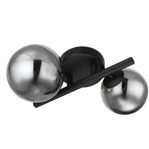 Globo Lighting Deckenleuchte - schwarz - Materialmix - 24 cm - 12,5 cm - cm 25,0 | Möbel Kraft