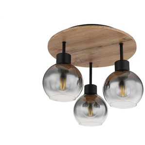 Globo Lighting Deckenleuchte - schwarz - Materialmix - 38 cm - 30 cm - cm 38,0 | Möbel Kraft