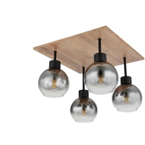 Globo Lighting Deckenleuchte - schwarz - Materialmix - 40 cm - 33,5 cm - cm 40,0 | Möbel Kraft