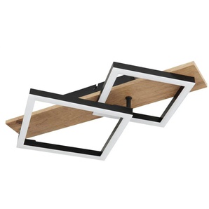 Globo Lighting Deckenleuchte - schwarz - Materialmix - 47,5 cm - 8,5 cm - cm 31,0 | Möbel Kraft