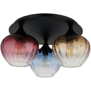 Globo Lighting Deckenleuchte - schwarz - Materialmix - 47 cm - 21,5 cm - 47.0 | Möbel Kraft