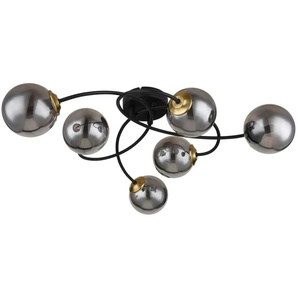 Globo Lighting Deckenleuchte - schwarz - Materialmix - 52 cm - 17,5 cm - cm 45,0 | Möbel Kraft