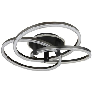 Globo Lighting Deckenleuchte - schwarz - Materialmix - 78 cm - 25 cm - 78.0 | Möbel Kraft