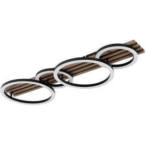 Globo Lighting Deckenleuchte - schwarz - Materialmix - 86 cm - 9,5 cm | Möbel Kraft