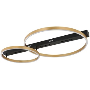 Globo Lighting Deckenleuchte - schwarz - Materialmix - 93 cm - 10,2 cm - cm 58,5 | Möbel Kraft