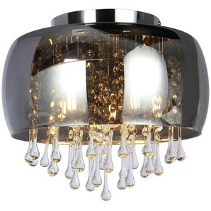 Globo Lighting Deckenleuchte - silber - Materialmix - 35 cm - 28 cm - cm 35,0 | Möbel Kraft