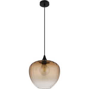 GLOBO LIGHTING Hängeleuchte SANDER, ohne Leuchtmittel, Glas mit Rillen