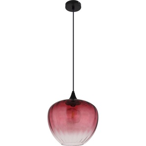 GLOBO LIGHTING Hängeleuchte SANDER, ohne Leuchtmittel, Glas mit Rillen