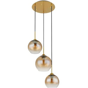 Globo Lighting Pendelleuchte   ¦ gold ¦ Maße (cm): B: 43 H: 150 T: 43.0