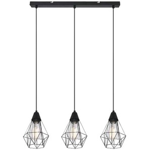 Globo Lighting Pendelleuchte - schwarz - Materialmix - 15 cm - 120 cm | Möbel Kraft