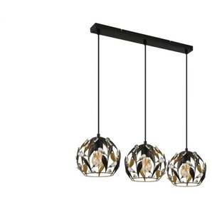 Globo Lighting Pendelleuchte - schwarz - Materialmix - 74 cm - 150 cm | Möbel Kraft