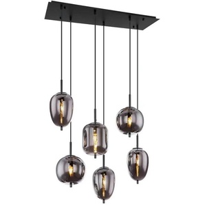 Globo Lighting Pendelleuchte - schwarz - Materialmix - 80 cm - 120 cm - cm 34,0 | Möbel Kraft