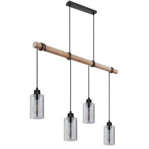 Globo Lighting Pendelleuchte - schwarz - Materialmix - 98 cm - 130 cm - cm 15,0 | Möbel Kraft