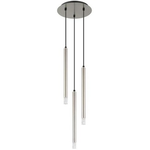 Globo Lighting Pendelleuchte   ¦ silber ¦ Maße (cm): B: 24 H: 120  Ø: 24