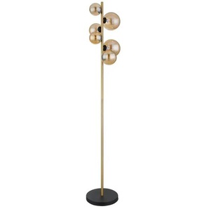 Globo Lighting Stehleuchte - schwarz - Materialmix - 28,5 cm - 155 cm - cm 26,5 | Möbel Kraft