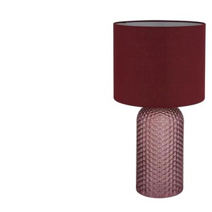 Globo Lighting Tischleuchte - rot - Materialmix - 26,5 cm - 50 cm - 26.5 | Möbel Kraft