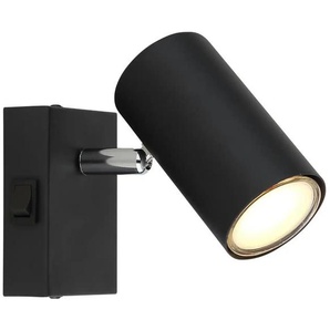 Globo Lighting Wandleuchte - schwarz - Materialmix - 12 cm - 10 cm - cm 7,0 | Möbel Kraft