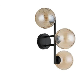 Globo Lighting Wandleuchte - schwarz - Materialmix - 36 cm - 25 cm | Möbel Kraft