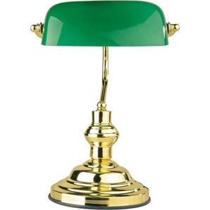 Globo Schreibtischleuchte, Grün, Metall, Glas, 60 mm, länglich, 25x36 cm, Lampen & Leuchten, Innenbeleuchtung, Tischlampen, Schreibtischlampen