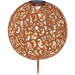 Globo Solarleuchte , Rost , Metall , 40 cm , Lampen & Leuchten, Aussenbeleuchtung, Solarleuchten