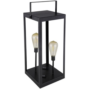 Globo Solarleuchte , Schwarz , Kunststoff , 20x53 cm , mit Schalter , Lampen & Leuchten, Aussenbeleuchtung, Solarleuchten