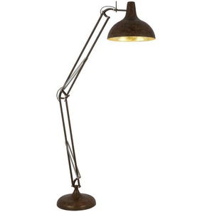 Globo Stehleuchte Conny , Rost , Metall , 38x217 cm , mit Schalter , Lampen & Leuchten, Innenbeleuchtung, Stehlampen, Stehlampen