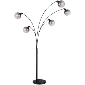 Globo Stehleuchte, Schwarz, Glas, 110x208 cm, mit Schalter, Lampen & Leuchten, Innenbeleuchtung, Stehlampen, Stehlampen