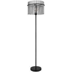 Globo Stehleuchte Gorley, Schwarz, Glas, 152 cm, Fußschalter, Lampen & Leuchten, Innenbeleuchtung, Stehlampen, Stehlampen
