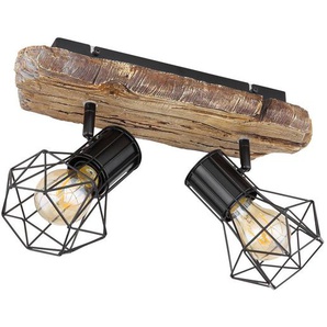 Globo Strahler, Natur, Schwarz, Metall, Kunststoff, 12x23x38.5 cm, verstellbare Spotlights, Lampen & Leuchten, Innenbeleuchtung, Spots & Strahler, Deckenspots