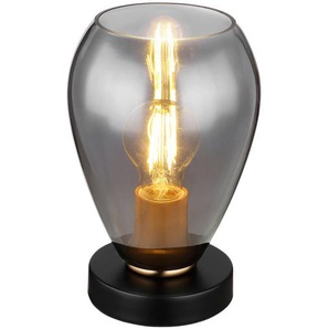 Globo Tischleuchte Fanni, Grau, Glas, 23.5 cm, Wippschalter, Lampen & Leuchten, Innenbeleuchtung, Tischlampen, Tischlampen