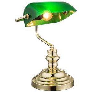 Globo Tischleuchte Antique, Grün, Kunststoff, 19x36x26 cm, Kippschalter, Lampen & Leuchten, Innenbeleuchtung, Tischlampen, Tischlampen