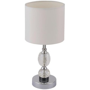 Globo Tischleuchte, Weiß, Textil, 47 cm, Lampen & Leuchten, Innenbeleuchtung, Tischlampen, Tischlampen