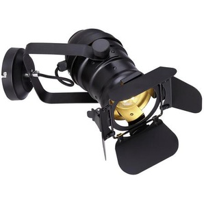 Globo Wandleuchte , Schwarz , Metall , 38x32 cm , verstellbare Spotlights , Lampen & Leuchten, Innenbeleuchtung, Spots & Strahler, Wandstrahler
