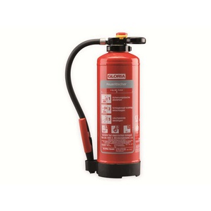 GLORIA Feuerlöscher P6 PRO, Pulver, 6 kg, Brandklasse 34A, 233B, mit Wandhalter 801941.000