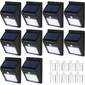 GmbH 10 LED Solar Leuchten mit Bewegungsmelder - schwarz 401739