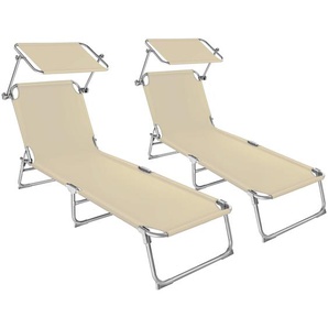 GmbH 2 Gartenliegen 4-stufig - beige 400691