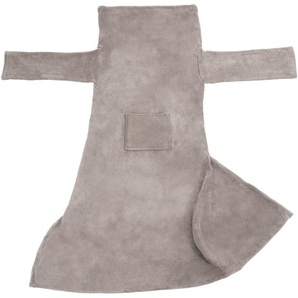 GmbH 2 Kuscheldecken mit Ärmeln - 180 x 150 cm, grau 403038