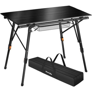 GmbH Aluminium Campingtisch Tina faltbar höhenverstellbar - schwarz 404983